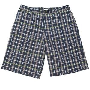 Adidas Golf Plaid Shorts Men's 32 Blue Green Stretch Vintage 2009